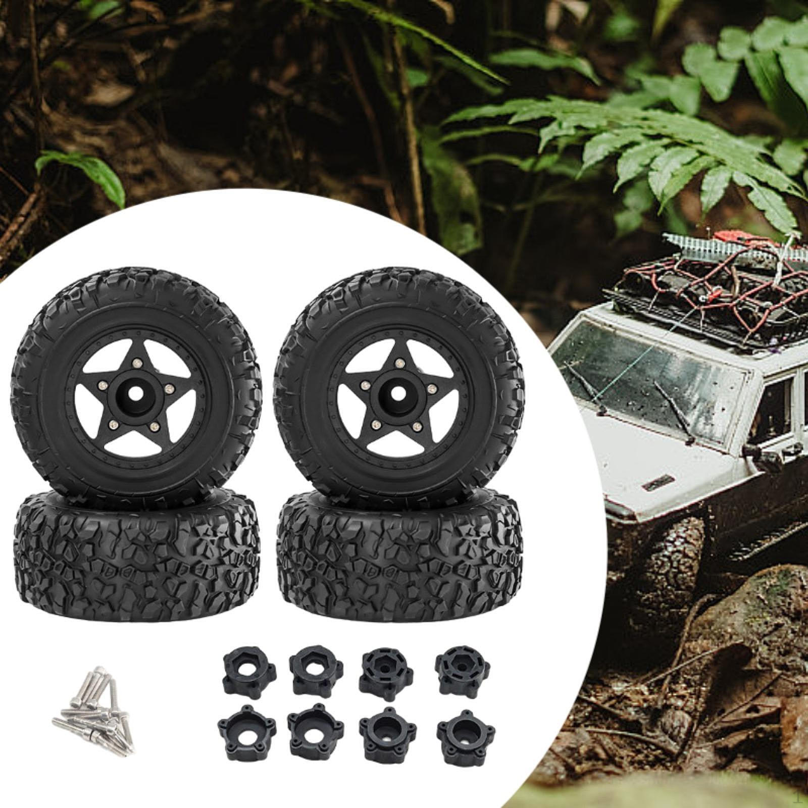 

4 шт. Автомобільні колеса та шини з колісним диском із шестигранними втулками чорний