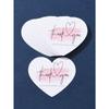 30Pcs/Bag Coated Paper Thank You Greeting Card, Heart with Word Thank You Pattern, 6x7cm