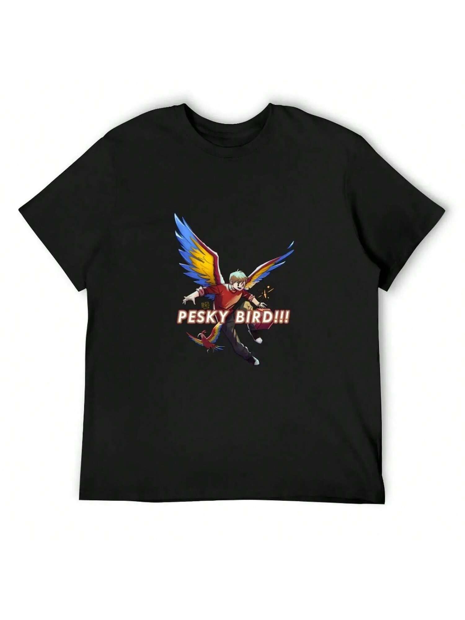 Grian Quote_ Pesky Bird T-Shirt Summer Top Rapper Graphic Tees Vintage Anime Shirt Customizeds Funny T Shirts For unisex S разноцветный