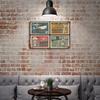 1-Pack Rustic Industrial Metal Plaque, 20×30cm and 30×40cm, Shabby Decor Sign for Living Room, Coffee Shop or Office