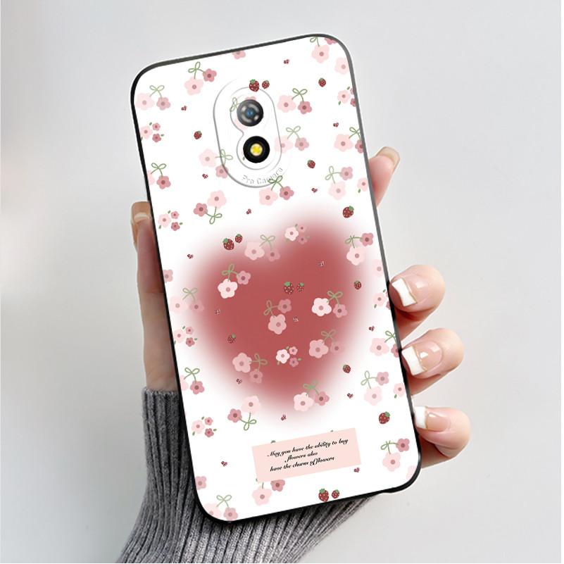 Coque de téléphone imprimée pour Itel A16 / A16PLUS / A23 / ITEL Alpha Lite Funda Coque Souple en Silicone Noir Coque Fleurie Mignonne Capa