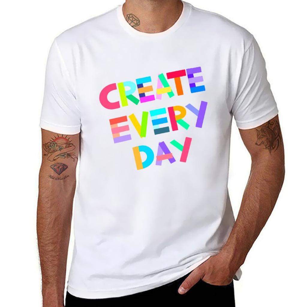 Create Every Day TShirt Holiday Casual Short Sleeve Top