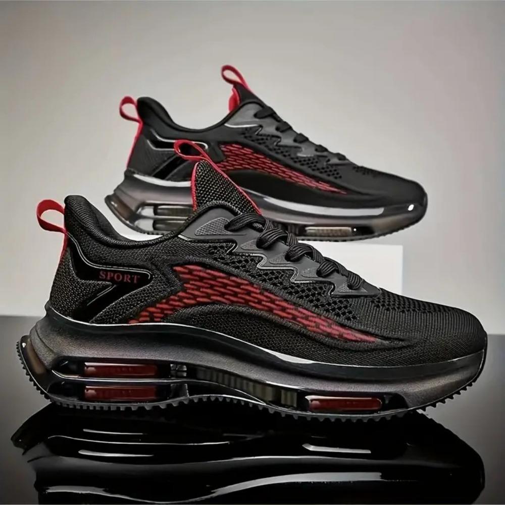 Hochwertige Sneaker Männlicher Trend Rote Plateau-Basketballschuhe Herren Lässig Weiß Sport Walking Sneaker Herren Trainer