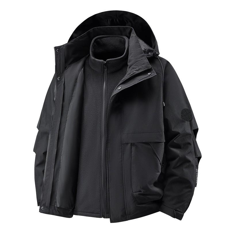 Men Women Waterproof Windproof Outdoor 3-in-1 Jacket With Fleece Liner Hiking Camping Trekking Skiing