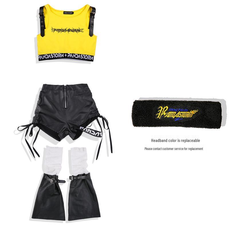 Kids' Hip Hop Street Dance Performance Outfit - Jazz Dance Fashion Show Drum Set Vest and T-shirt for Boys and Girls