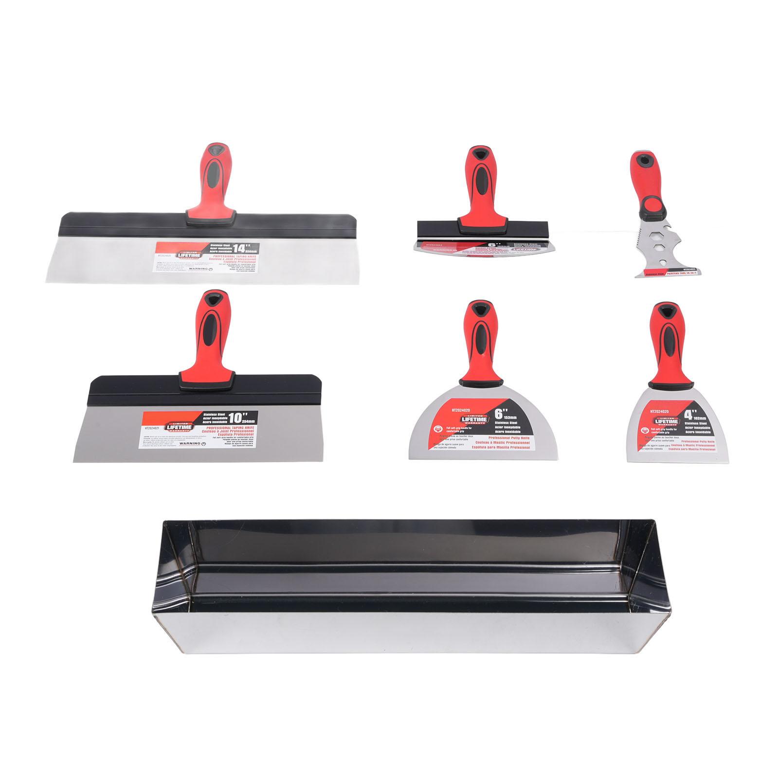 

Набор ручных инструментов для гипсокартона Нержавеющая сталь Шпаклевочные инструменты Лента Инструмент для зачистки краски 16-дюймовая емкость для раствора Совок