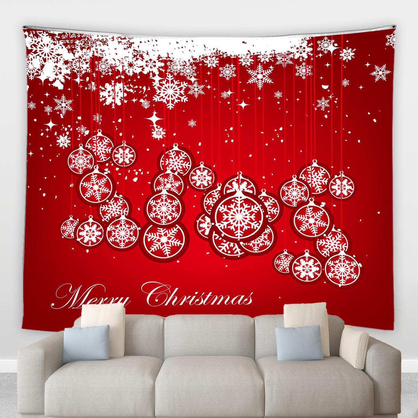 Рождественский гобелен Святочный шар Праздничная вечеринка Декор фон настенный Гобелен — фото 10