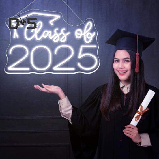 Sveikiname Absolventą LED Neoninis Ženklas Nemirksintis Ryškumas Reguliuojamas Maitinamas USB Sveikiname Baigimo Ženklas Naktinė Lempa