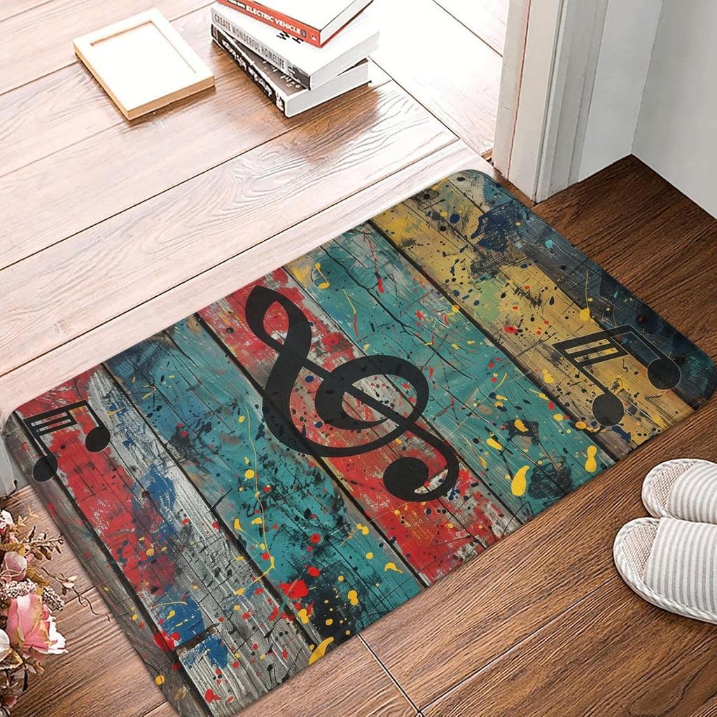 Vintage Dragonfly Doormat for Entryway, Floral Botanical Indoor Door Mat, Non-Slip Floor Rug for Kitchen, Bedroom, Living Room,