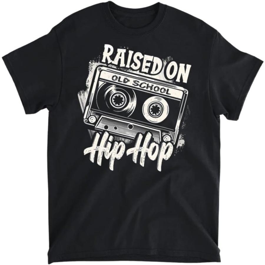 Поднялся НА Old School Hip HOP Футболка Кассета Граффити Рэп Футболка, Майка, Лонгслив, Свитшот, Худи Мужчины Женщины Дети Сделано в Канаде Черный XXXXXL разноцветный