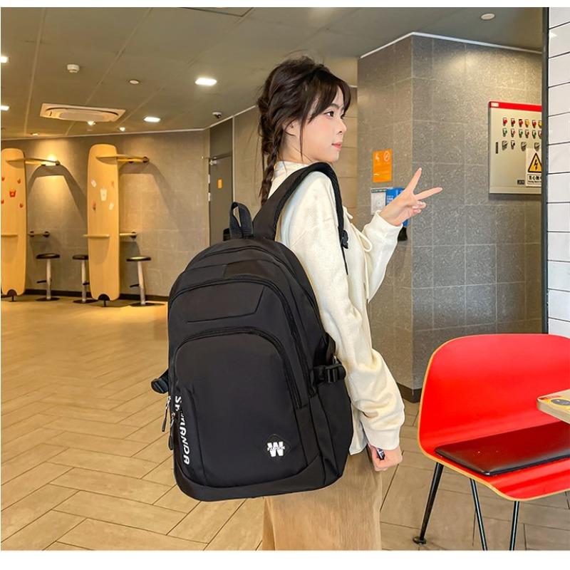 With Backpack Nylon For Women Large Capacity And Sturdy Shoulder Bag Water Resistant
