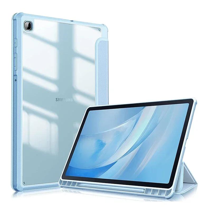 

Funda for Samsung Galaxy Tab S6 Lite 10.4 2024 P620 P625 P610 P615 P613 P619 Case with Pencil Holder Cover Tri-Fold Stand Shell S6 Lite P610 P615 небесно-голубой