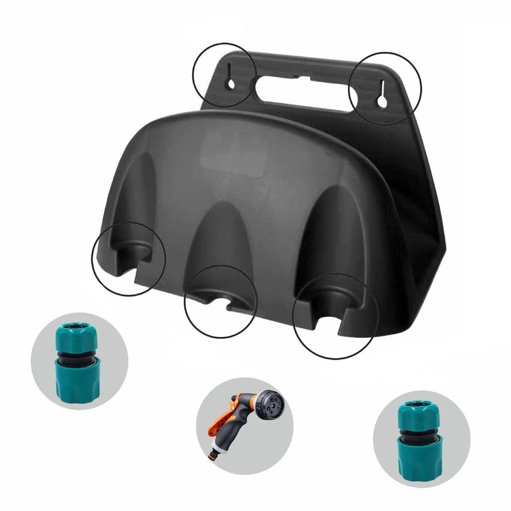 garden Hose Holder Wall Heavy Duty Hose Storage Reel Metal Hose Hanger Hose Hooks Metal Water Hose Holder water pipe rack