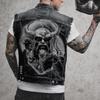 Bullhorn Kolsuz Punk Spor Motosiklet Flip Yaka Hegemonic Erkek Kovboy Yeleği E-ticaret 2039