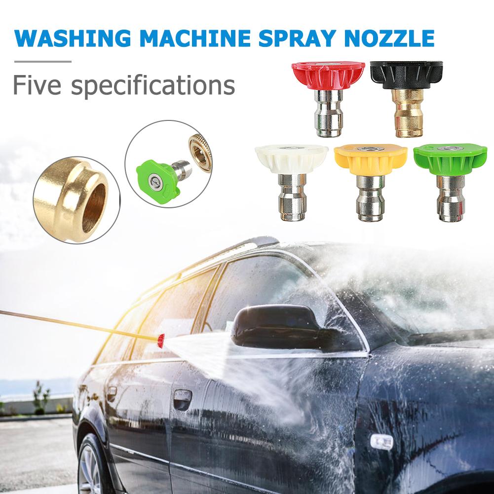 5pcs Washer Snow Foam Spray Nozzle High Pressure 2.5 GPM 0-40 Degree 3600 PSI/250 BAR Lance Spray Nozzle Tip 120*100*60mm