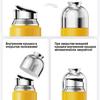 Fashion Titanium Coated Tea Tumbler with Infuser, Portable Thermos Cup 370ml with Gift Box