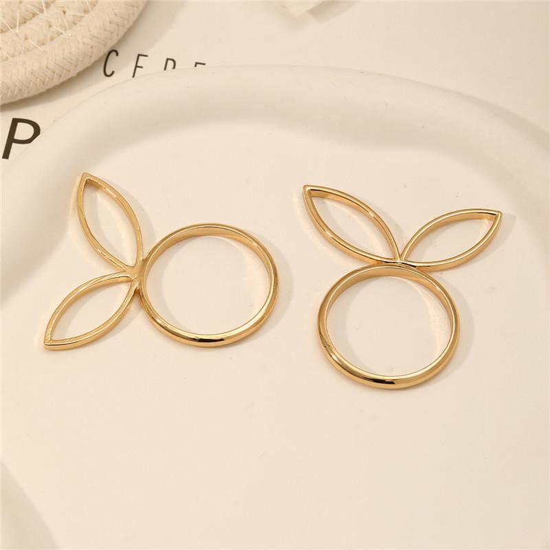 1/6 szt. Pierścienie na serwetki z króliczymi uszami, pierścienie-klamry na serwetki z głową królika, na Święta Wielkanocne, wesele, przyjęcie, dekoracja stołu jadalnego