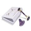 Natural Amethyst Jade Roller Gua Sha Set Gouache Scraper Board Face Lifting Anti-Wrinkle Beauty Skin Care Body Massage Tools