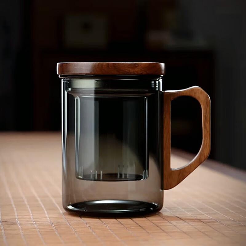 Quandu Thickened Glass Tea Infuser Separation Cup