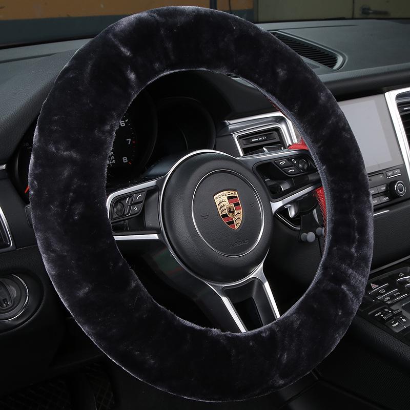 Super Soft Winter Plush Telescopic Steering Wheel Cover