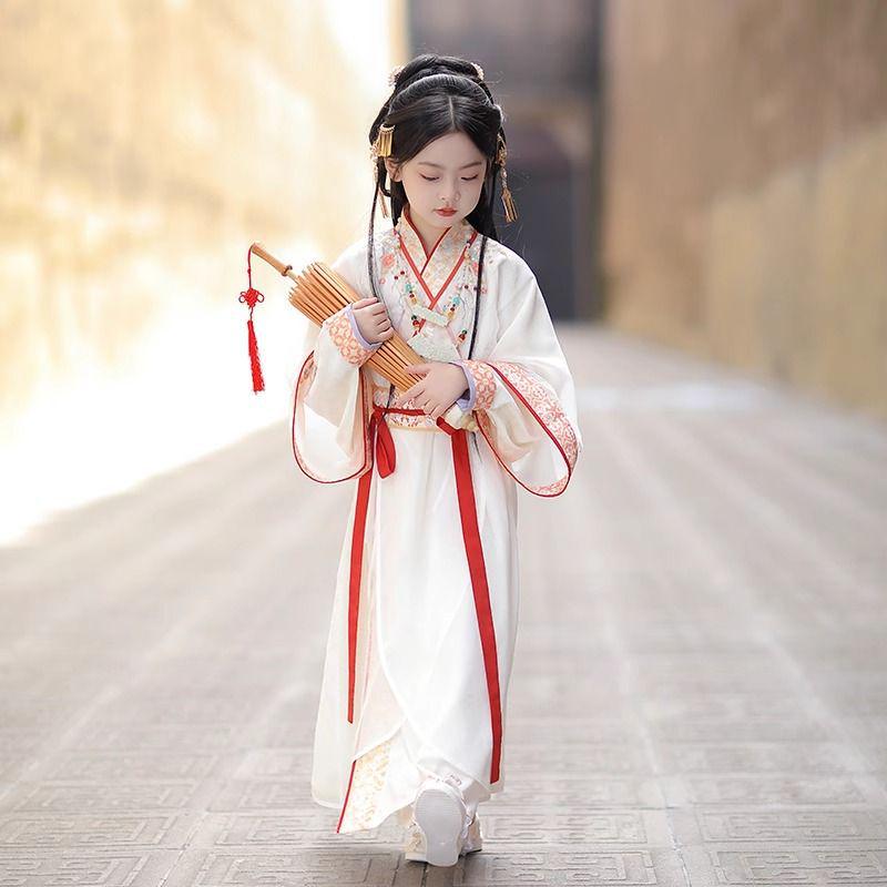 Warring States Hanfu Set for Kids: Spring/Autumn 2025 Mid-Autumn Festival Traditional Chinese Costume