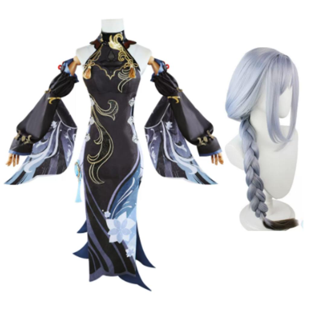Genshin Impact Cosplay Costume Wig Hair Women Dancer Dress Carnival Uniform Anime Halloween Costumes