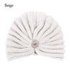 Winter Warm Hijab Caps Soft Turban Cap Fashion Knitted Hats  for Women