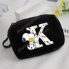 Snoopy Coin Purse Kawaii Cartoon Mini Wallet Man Woman Zipper Purse Fashion Anime Black Money Card Storage Bags Birthday Gift