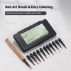 12Pcs/Set Disposable Nail Polish Brush Pen Can Replacement Head Brush Nail Brush Liquid Applicators Phototherapy Manicure Tools