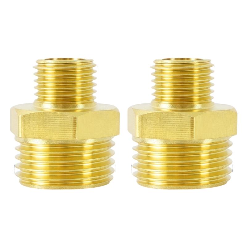 Strong Double Male Threaded Brass Fitting Universal Pipe Connector Univsersal Pipe Adapter for Home & Industrial Use