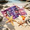 Custom Name Personalized KPop Demon Hunters Print Beach Towel, for Trip Camping Beach Party Home Decor, Birthday Gift for Family & Friends