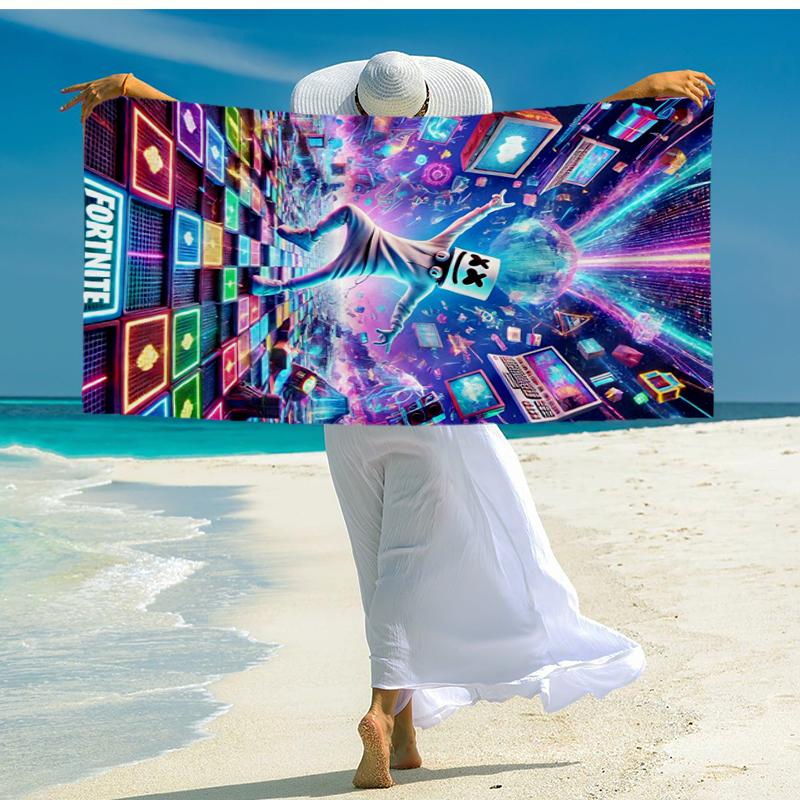 Game Marshmello Dance Beach Towel, Super Soft Microfiber, Gift for Her/Him, Birthday, for Pool, Beach, Travel, Home Decor Fan gifts