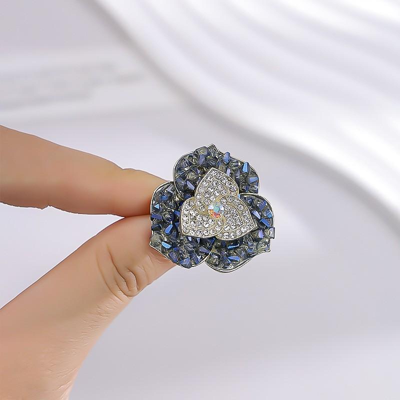 

Модная ретро-брошь с бриллиантовой инкрустацией Брошь-свитер One Size синий