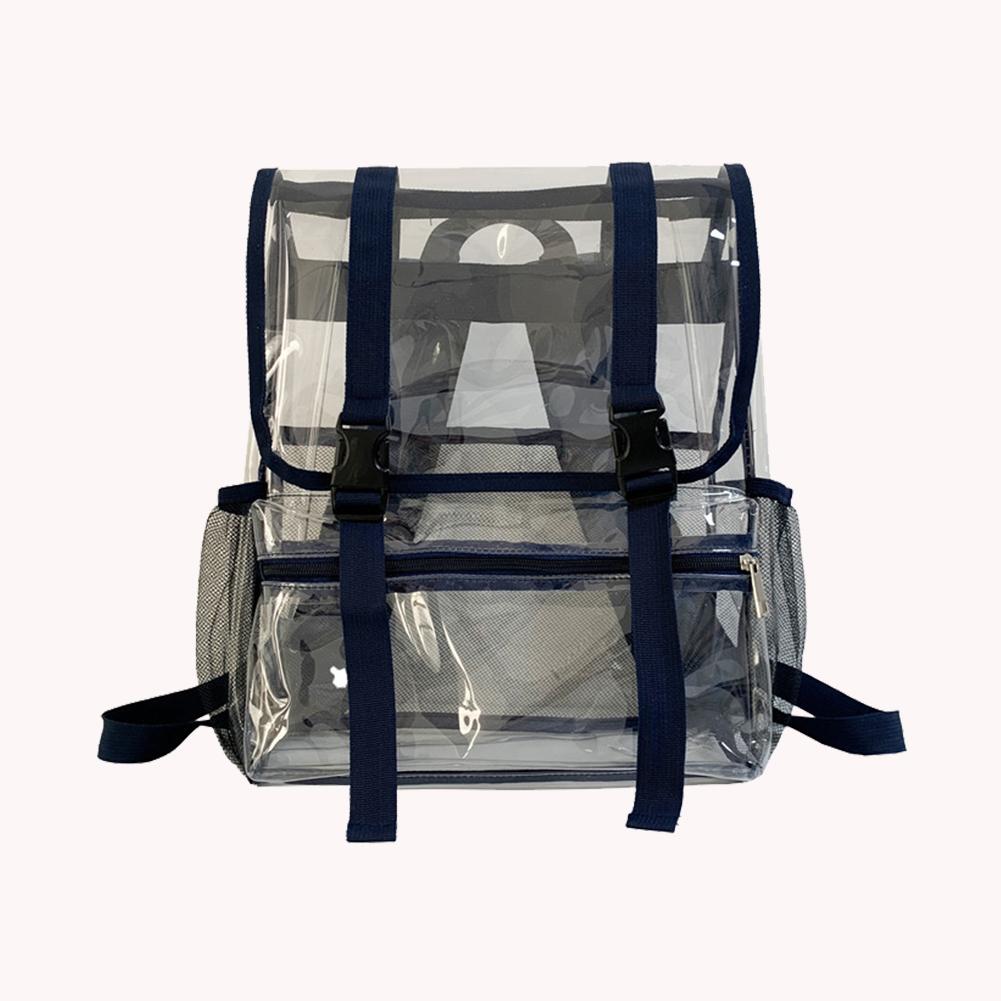 Transparent PVC Laptop Backpack Fashion School Backpack Waterproof Large Capacity See Through Solid Clear for Teenage Boys Girls