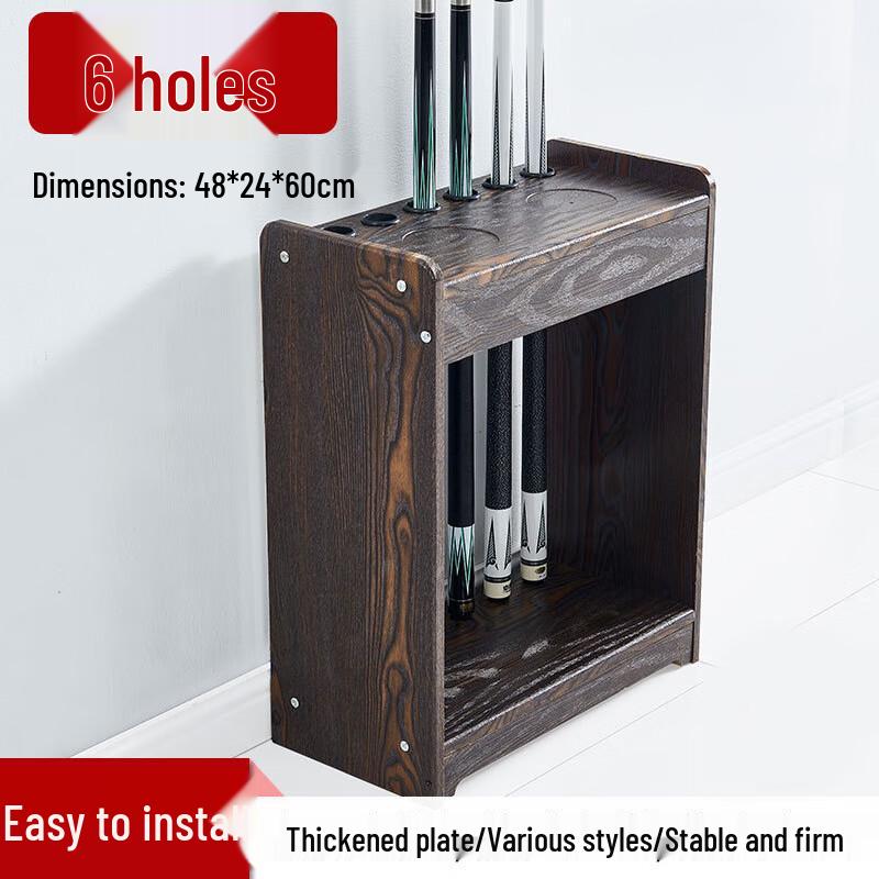 6-Hole Floor-Standing Billiard Cue Rack