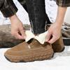 Fashion Golden Sapling High Quality Winter Warm Plush Shoes for Men Outdoor Leisure Flock Leather Snow Boots Lace-up Fashion Ankle Boot