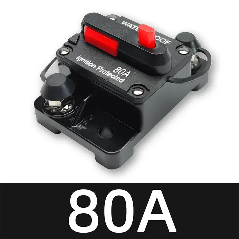 30A To 300A 12V-48V Circuit Breaker Power Protect Fuse Trolling with Reset Waterproof Car Boat 80A 100A 200A 250A Circuit Breaker 6