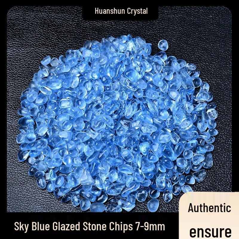 Seven-Color Glazed Crushed Stone Glass for Fish Tanks, Landscaping, Crystal Ornaments, DIY Mandala, and Gemstone Jewelry