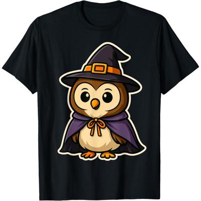 Cute Owl Witch Costume for Kids Boys Girls Halloween T-Shirt