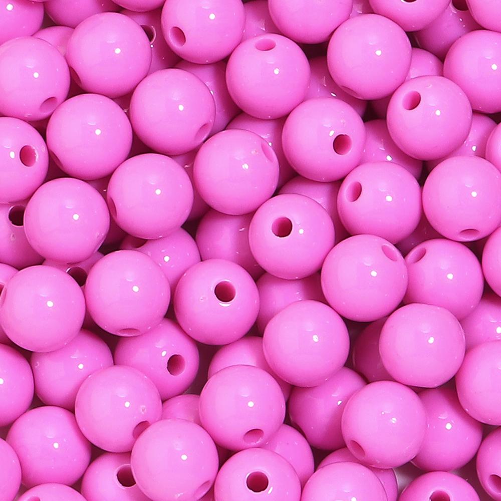 6/8/10/12/14/16/18/20mm Candy Colorful Spacer Beads Round Loose Acrylic Beads For DIY Bracelet Necklace Jewelry Making Wholesale