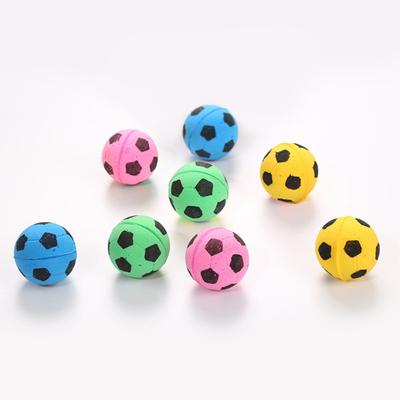 Palla giocattolo per gatti Giocattoli interattivi da masticare per gattini Palline rimbalzanti a forma di calcio Resistente ai morsi Promuove l'esercizio fisico Riduce l'ansia Giocattolo per gatti