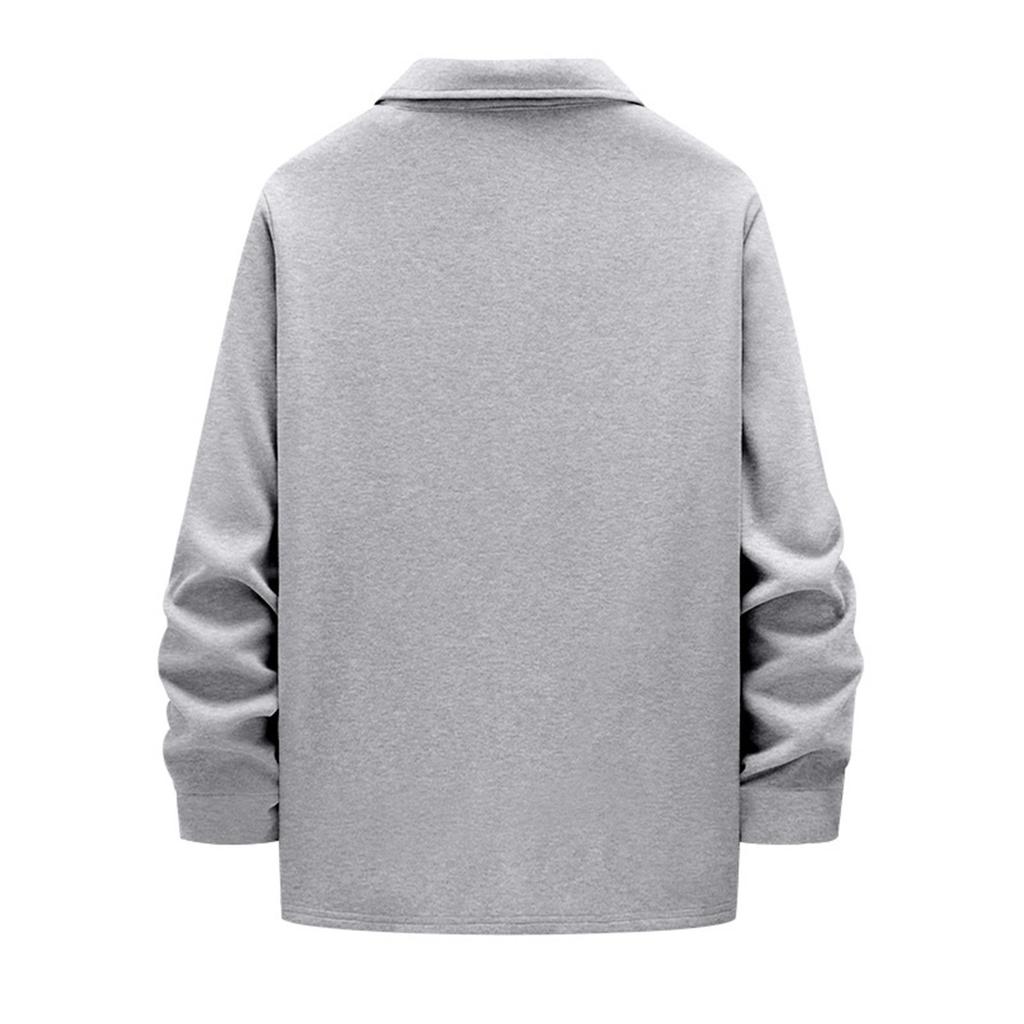 Pánský odolný pracovní oděv Retro bunda na dojíždění s dlouhými rukávy a plyšovou izolací, pohodlný a volný střih