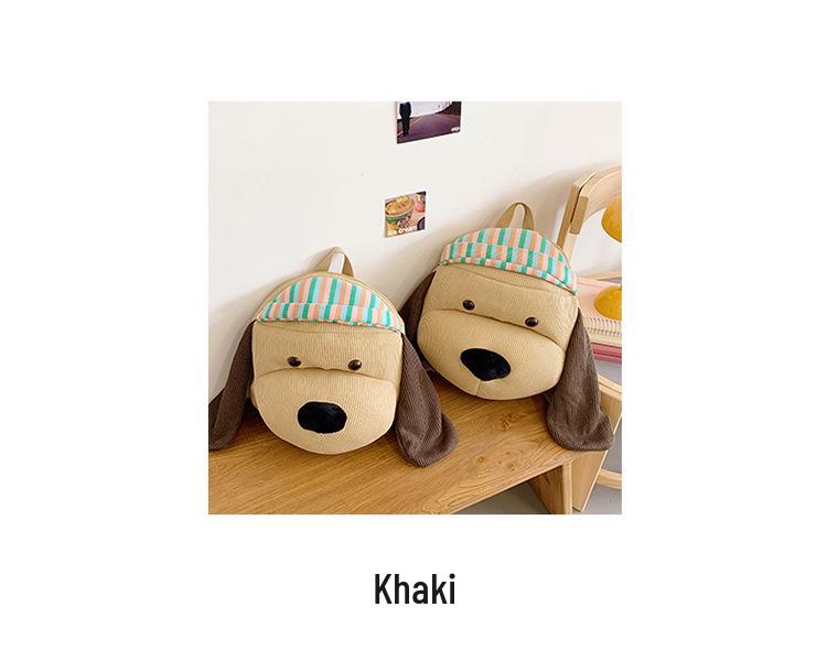 3D Cartoon Dog Backpack for Women - Large-Capacity Schoolbag with Doll Gift