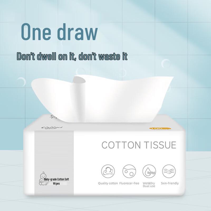 Kexinrou Baby 100% Cotton Soft Facial Tissues