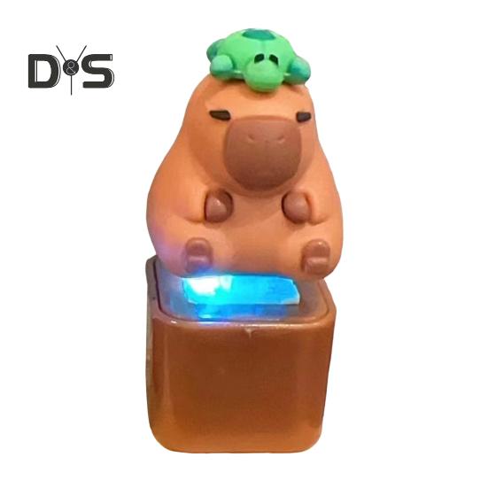 

Мультяшная клавиатура Capybara Fidget Keychain со звуком и подсветкой для снятия стресса для детей и взрослых, электрическая клавиатура Capybara, щелкающая сенсорная игрушка коричневый