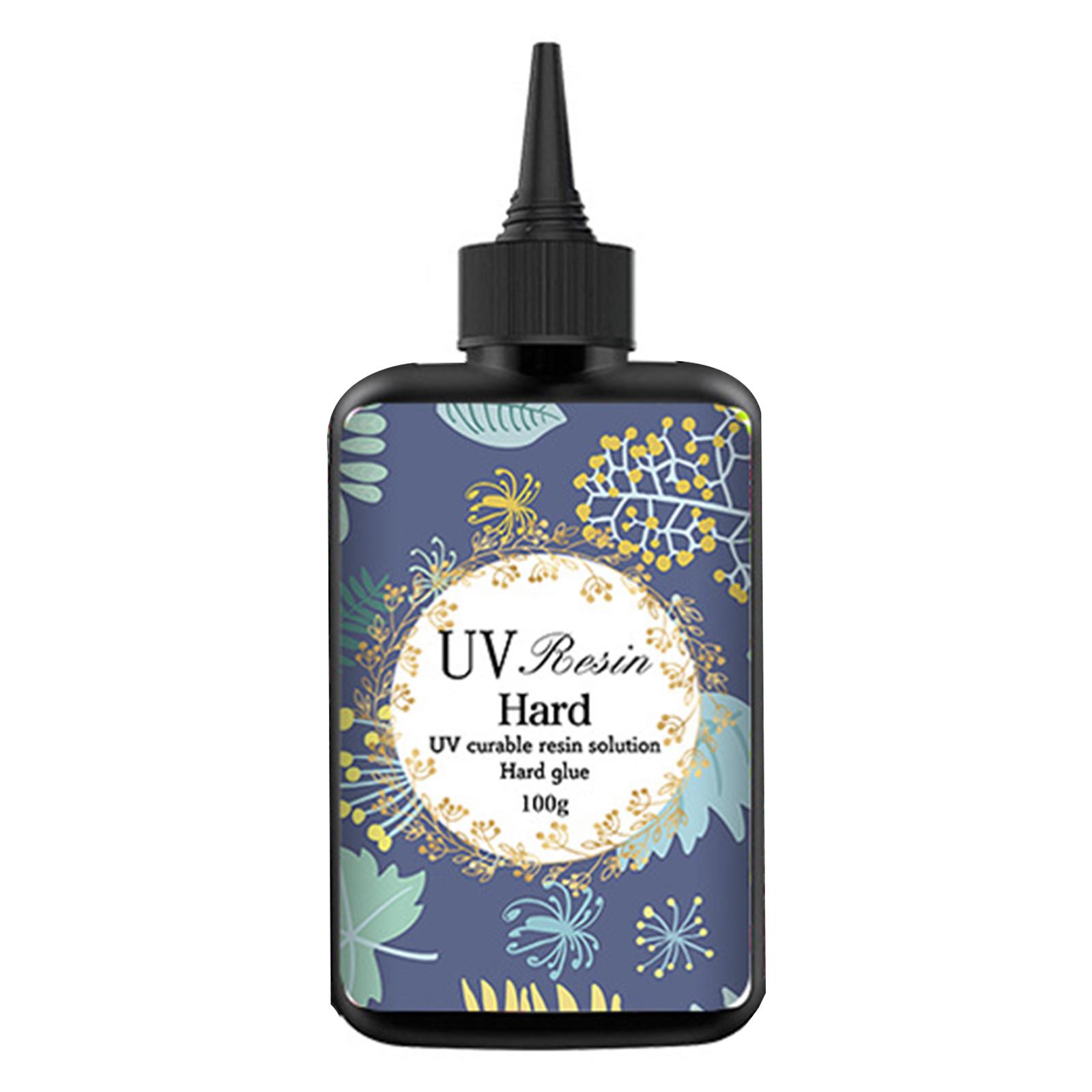 

100ml Low Odor UV Resin Glues for Indoor Use Fast Curing High Transparency Safe Fast Curing Epoxy for Nighttime Crafting