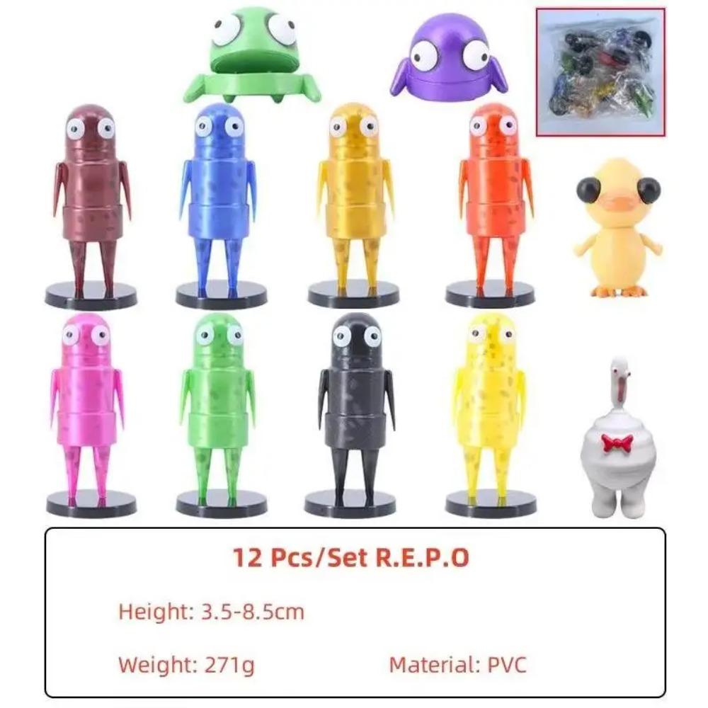 12pcs/set R.E.P.O. Game Action Figures Peripheral Dolls 1/2 Generation REPO Game Doll Ornaments Toys Kids Surprise Gift
