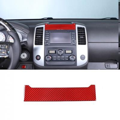 Red Carbon GPS Navigation Upper Trim Sticker for For Nissan Frontier 2005-