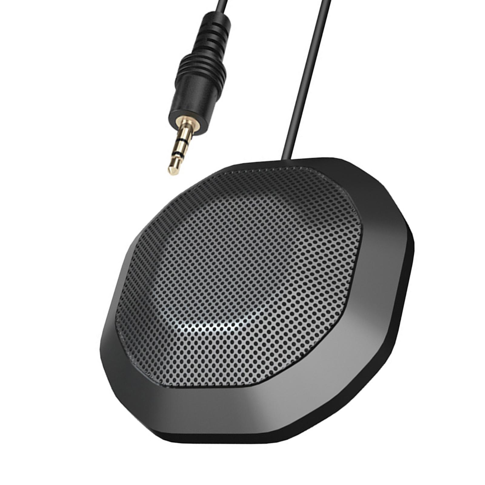 

Computer Microphone 360 degrees Omnidirectional High Sensitivity Desktop Microphone for Laptop 3.5mm Plug