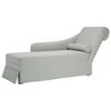 Vidaxl Chaise Longue Com Almofada, Cinza Claro, Aveludado
